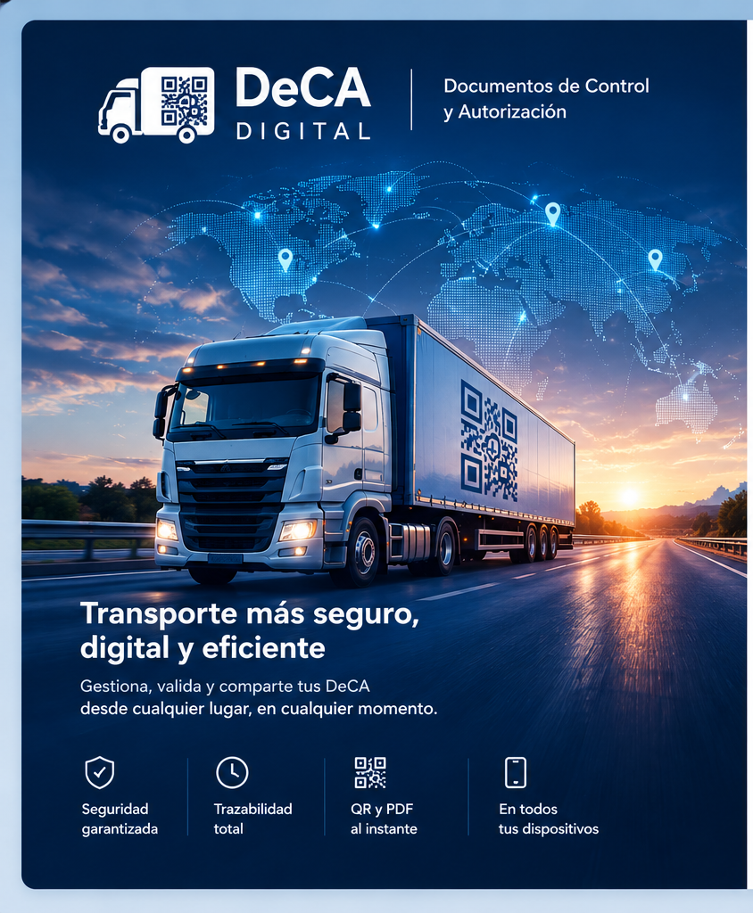 Camión de transporte asociado a DeCa Digital